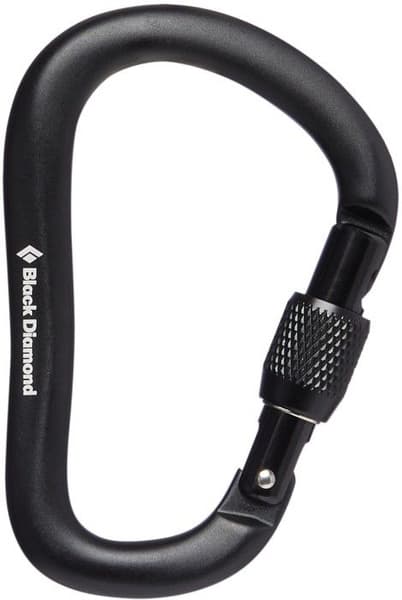 Rocklock Screwgate Carabiner Black -lukittava ruuvikarbiini, view: 0