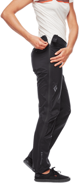 Stormline Stretch Full Zip naisten sadehousut, musta, view: 4