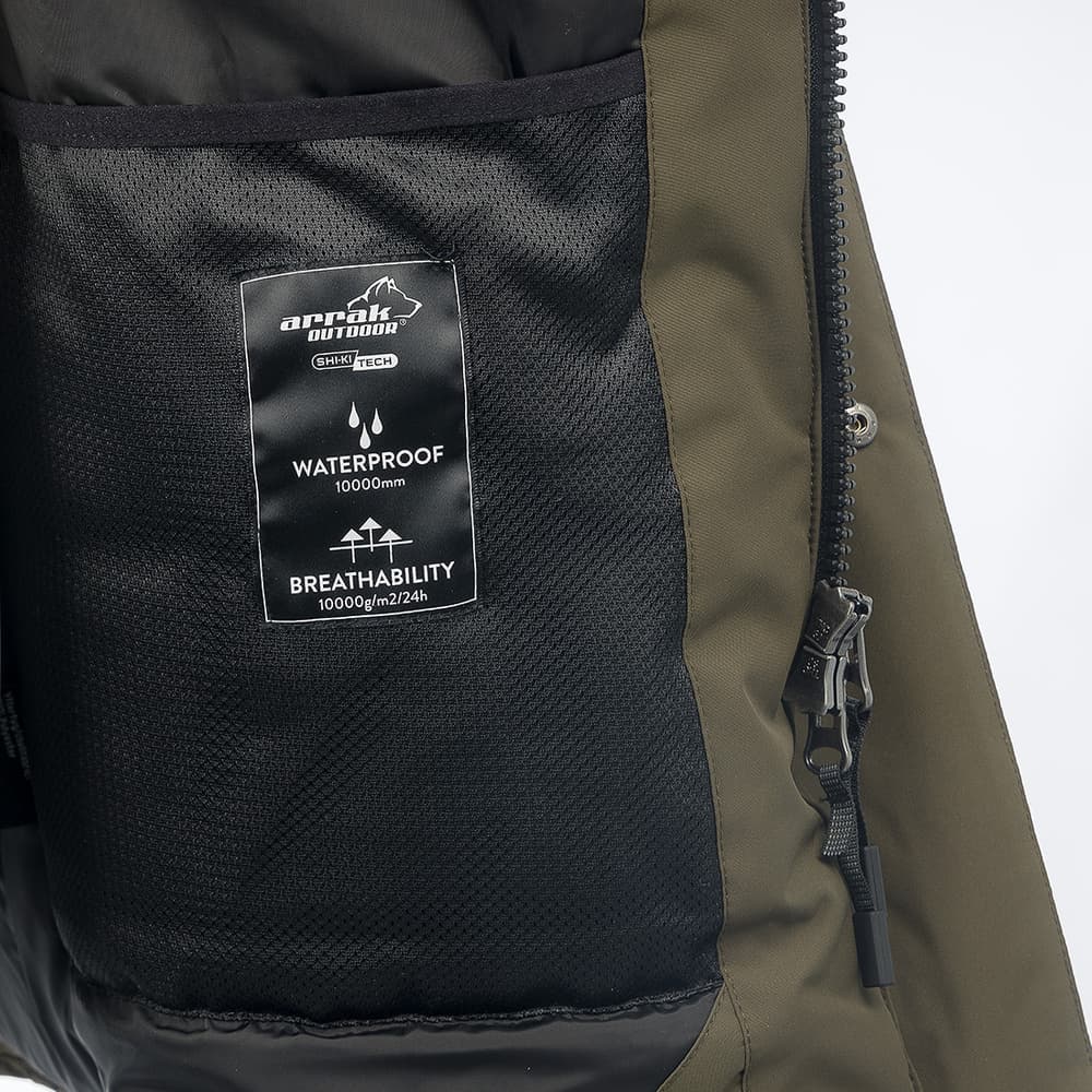 Arrak Parkas vuorattu parkatakki, maastonvihreä, view: 2