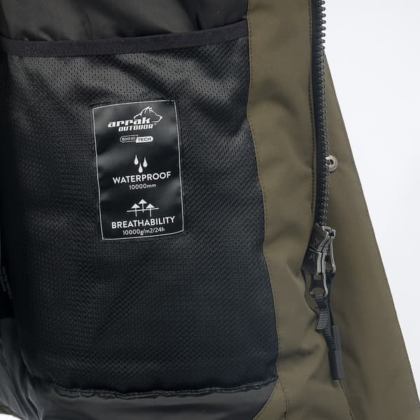 Arrak Parkas vuorattu parkatakki, maastonvihreä, view: 2