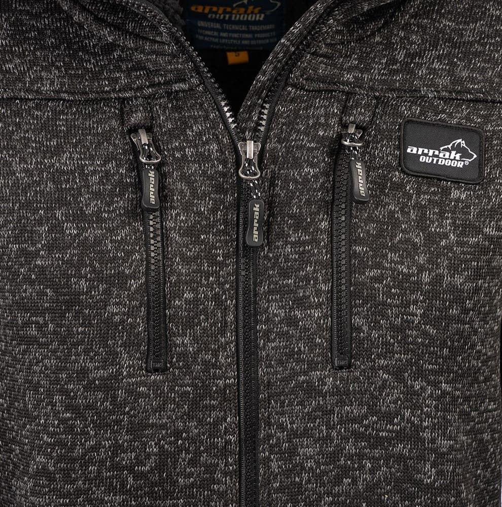 Arrak Pile Hood huppari, Black, view: 4