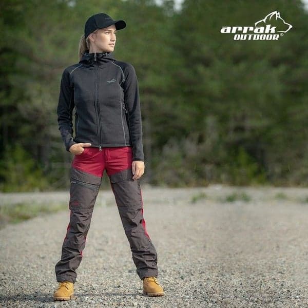 Arrak Hybrid naisten housut punainen, view: 4