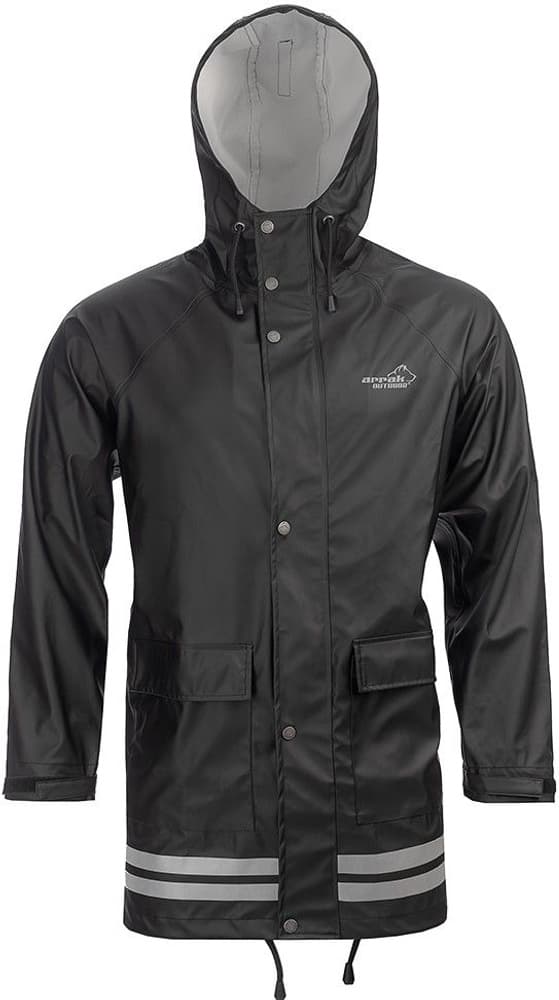 Arrak Unisex Raincoat pitkä sadetakki, musta, view: 1