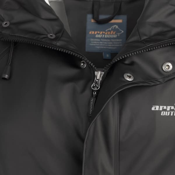 Arrak Unisex Raincoat pitkä sadetakki, musta, view: 4