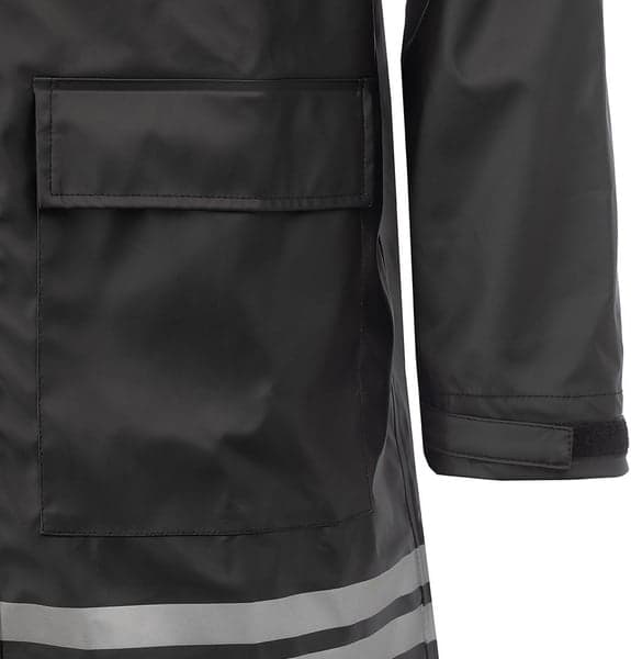 Arrak Unisex Raincoat pitkä sadetakki, musta, view: 6