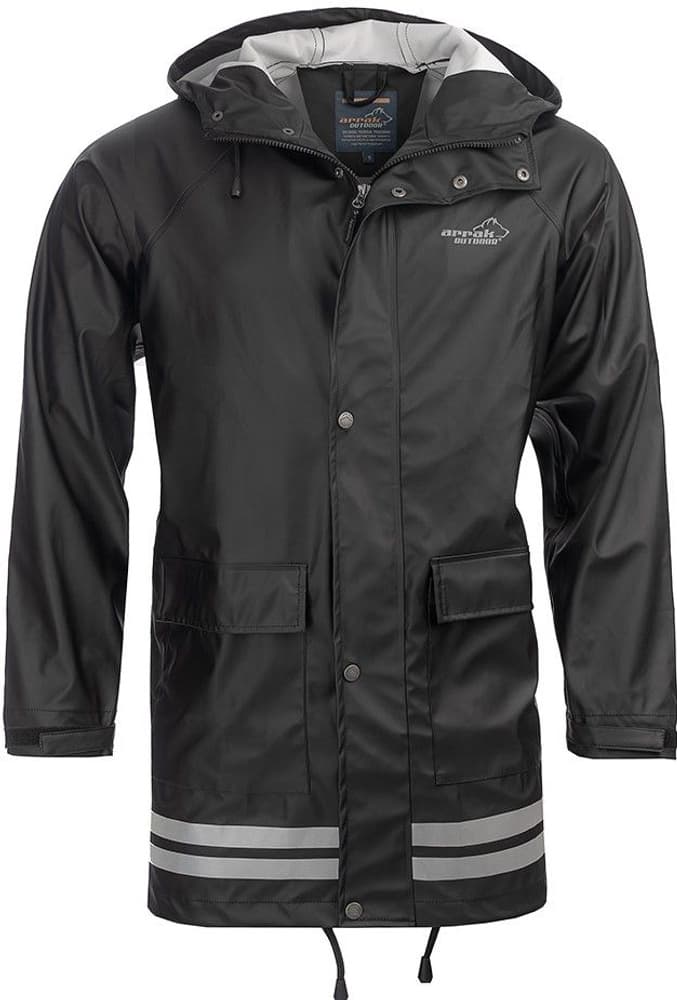 Arrak Unisex Raincoat pitkä sadetakki, musta, view: 0