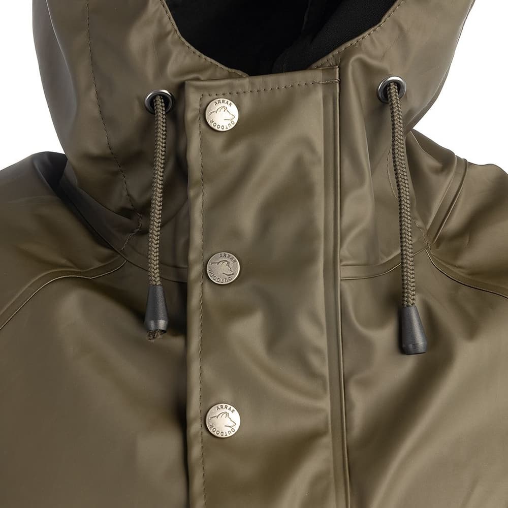 Arrak Unisex Raincoat pitkä sadetakki, oliivi, view: 5