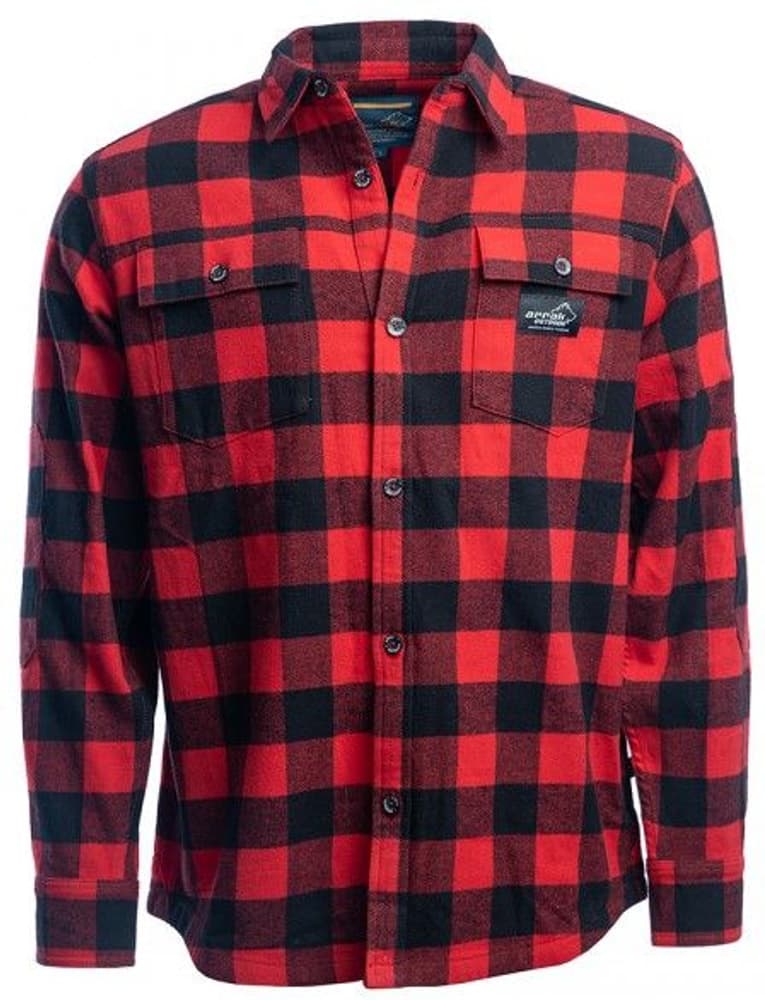 Arrak Flannel Shirt Red/Black -flanellipaita, punamusta, view: 0