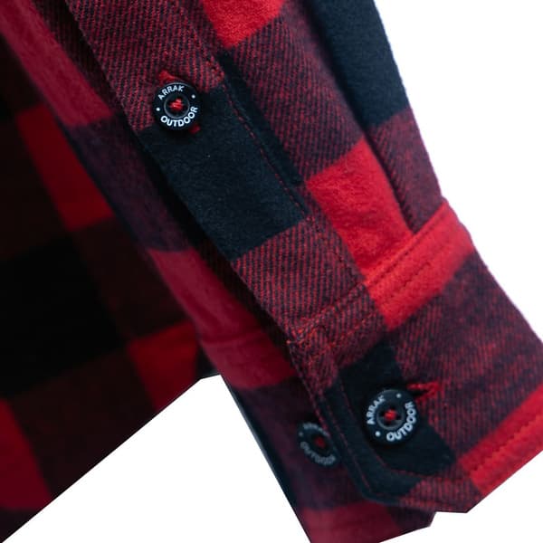 Arrak Flannel Shirt Red/Black -flanellipaita, punamusta, view: 5