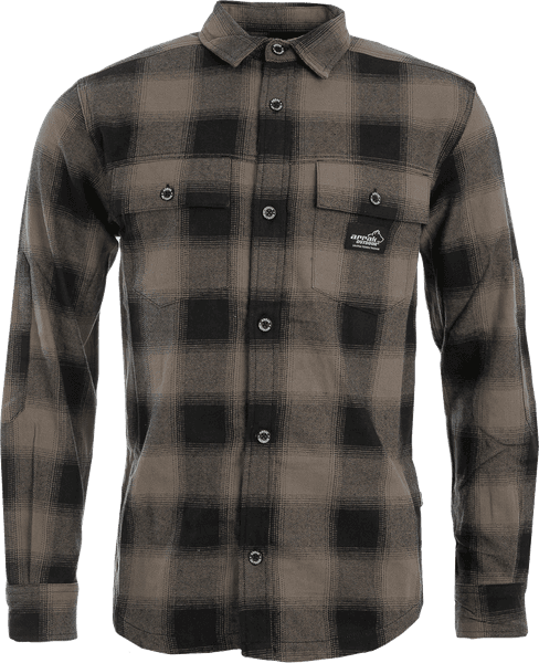 Arrak Flannel Shirt Brown -flanellipaita, ruskea, view: 0