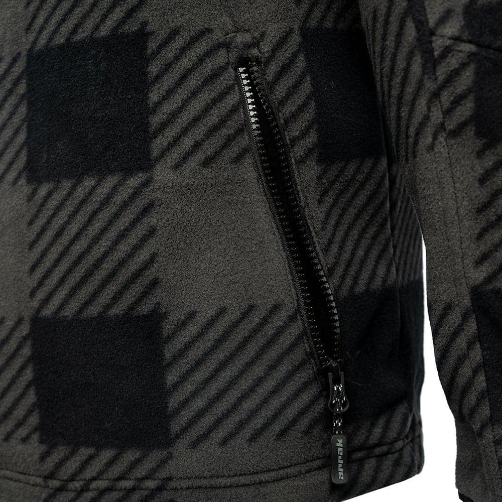 Arrak Unisex Canada Fleece fleece-takki, harmaa/musta, view: 6