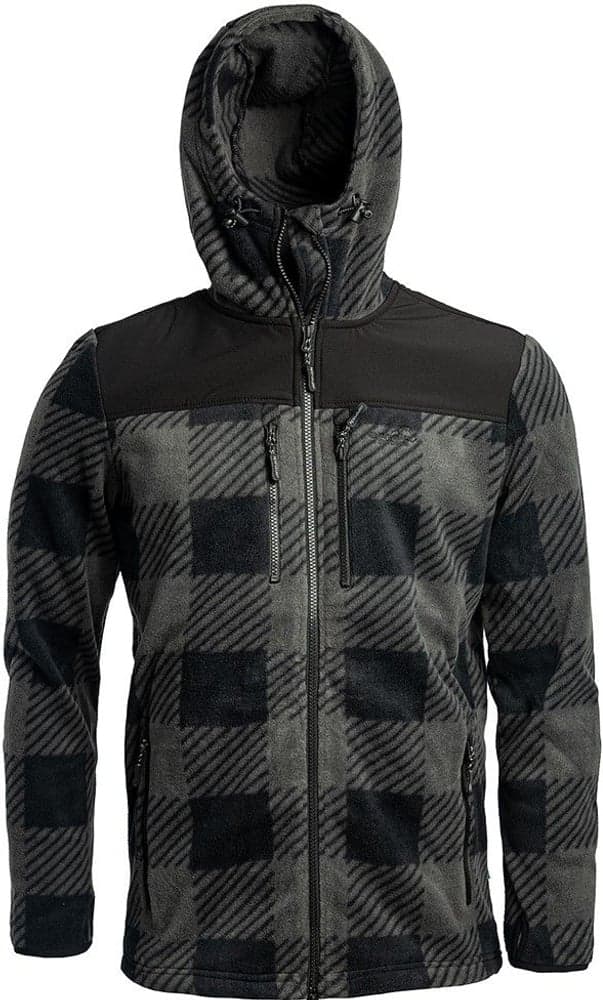 Arrak Unisex Canada Fleece fleece-takki, harmaa/musta, view: 3