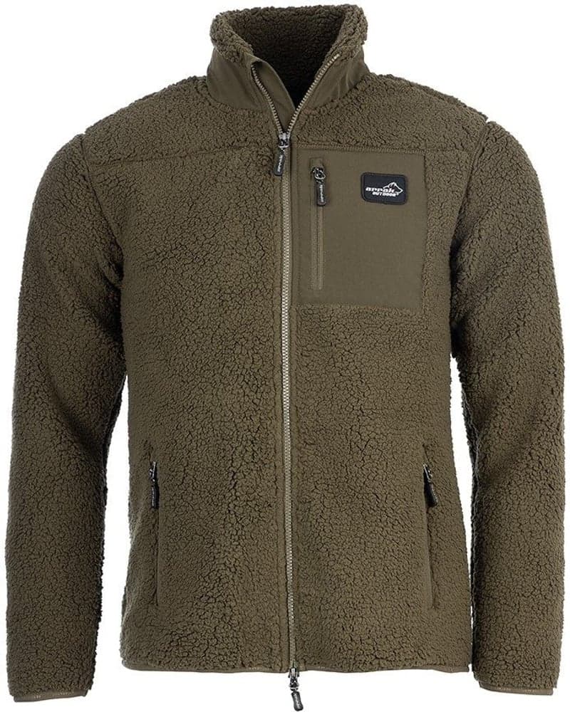 Arrak Sherpa Fleece Jacket fleecetakki, Olive, view: 1