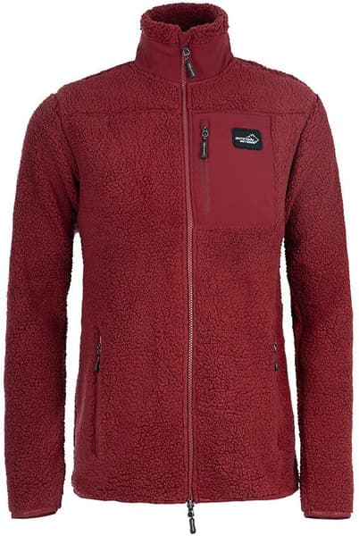Arrak Sherpa Fleece Jacket naisten fleecetakki, Dark Red, view: 0