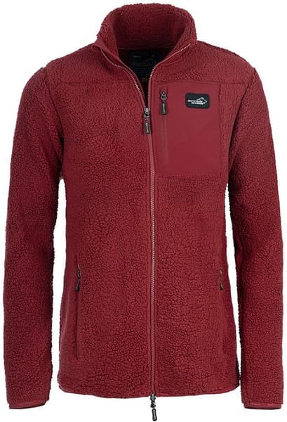 Arrak Sherpa Fleece Jacket naisten fleecetakki, Dark Red, view: 1