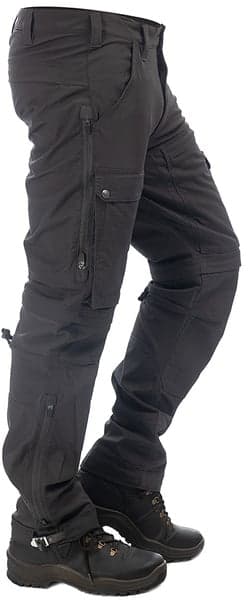 Arrak Flexible Zip Off Pant katkolahjehousut, mustaharmaa, view: 1