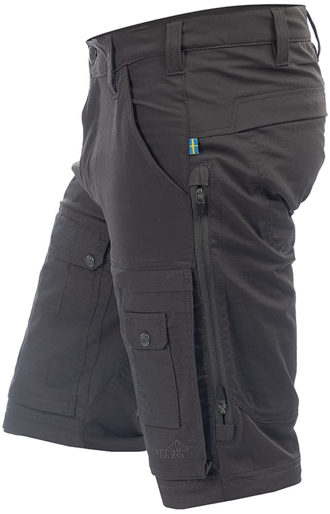 Arrak Flexible Zip Off Pant katkolahjehousut, mustaharmaa, view: 9