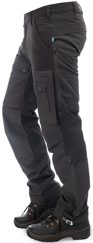 Arrak Flexible Zip Off Pant katkolahjehousut, mustaharmaa, view: 2
