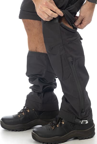 Arrak Flexible Zip Off Pant katkolahjehousut, mustaharmaa, view: 5