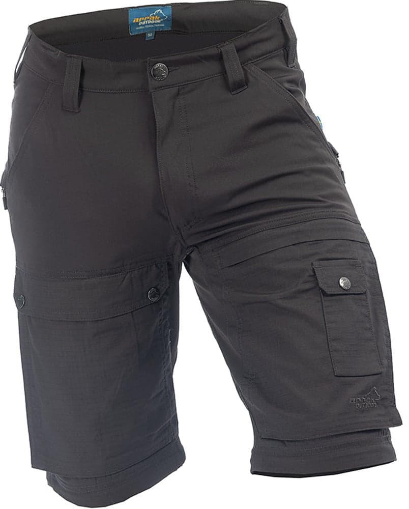 Arrak Flexible Zip Off Pant katkolahjehousut, mustaharmaa, view: 7