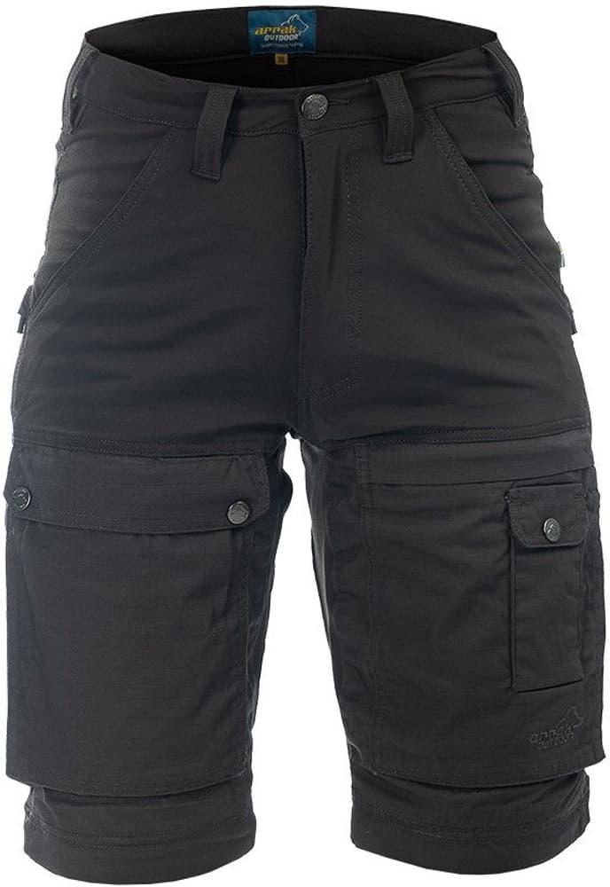 Arrak Flexible Zip Off Pant naisten katkolahjehousut, mustaharmaa, view: 6