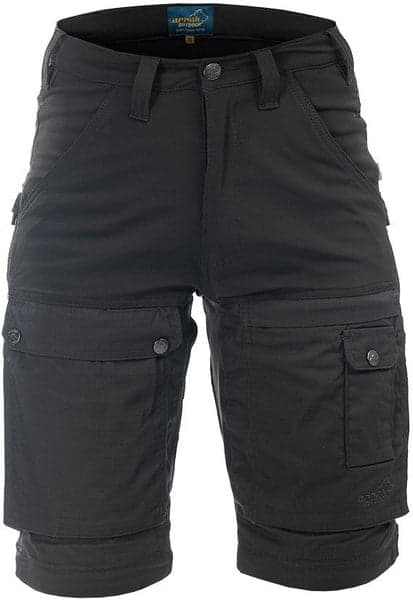 Arrak Flexible Zip Off Pant naisten katkolahjehousut, mustaharmaa, view: 6