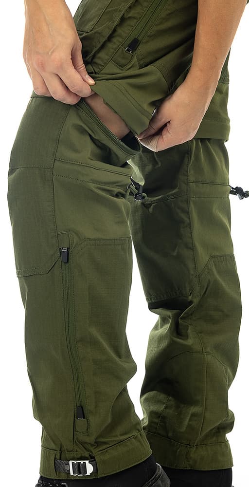 Arrak Flexible Zip Off Pant naisten katkolahjehousut, vihreä, view: 6
