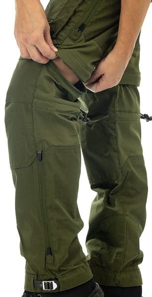 Arrak Flexible Zip Off Pant naisten katkolahjehousut, vihreä, view: 6