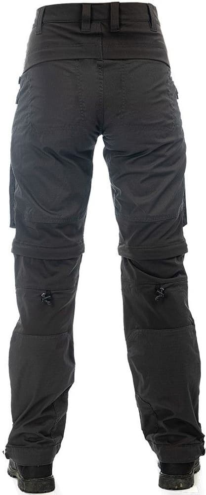 Arrak Flexible Zip Off Pant naisten katkolahjehousut, mustaharmaa, view: 2