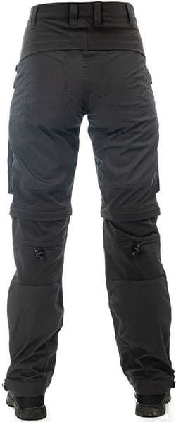 Arrak Flexible Zip Off Pant naisten katkolahjehousut, mustaharmaa, view: 2