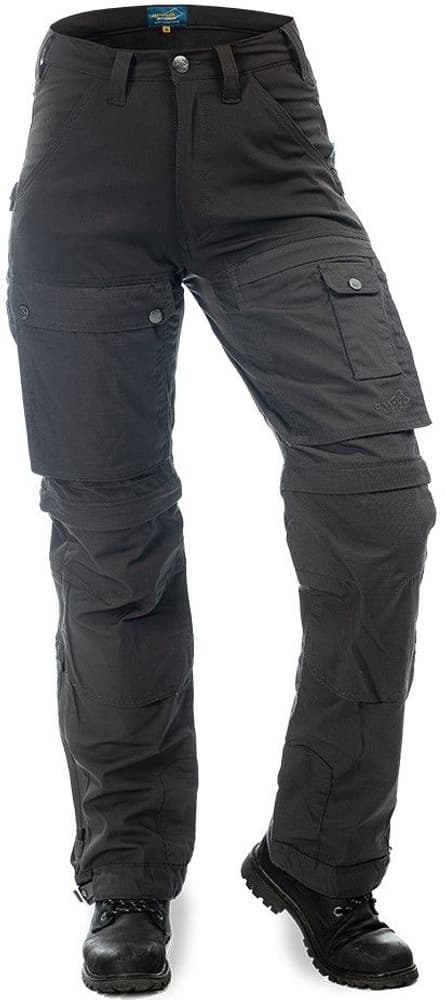 Arrak Flexible Zip Off Pant naisten katkolahjehousut, mustaharmaa, view: 0