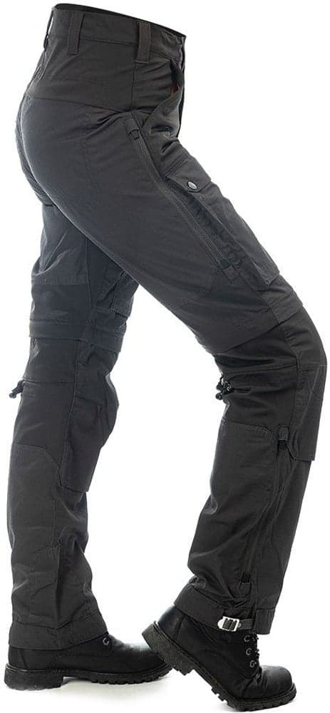 Arrak Flexible Zip Off Pant naisten katkolahjehousut, mustaharmaa, view: 1