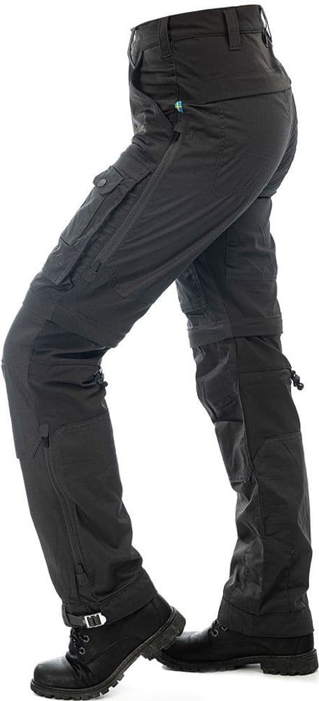 Arrak Flexible Zip Off Pant naisten katkolahjehousut, mustaharmaa, view: 3