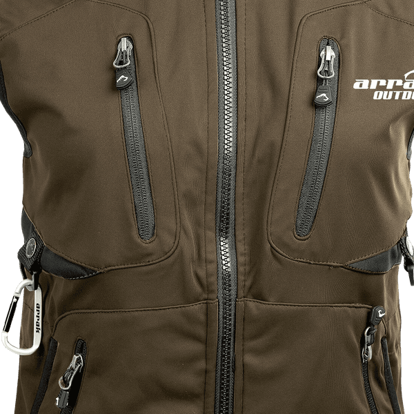 Arrak Akka Softshell Jacket takki, Brown, view: 2