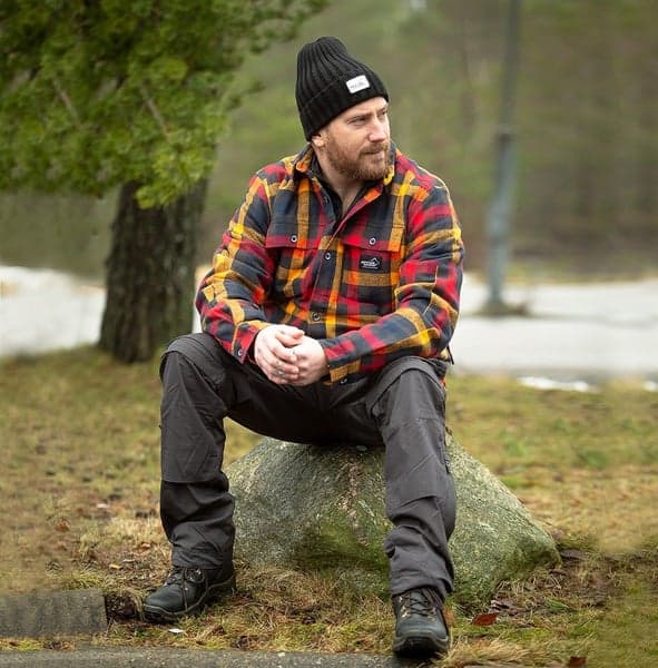 Arrak Flannel Shirt Insulated paita, Navy, view: 4