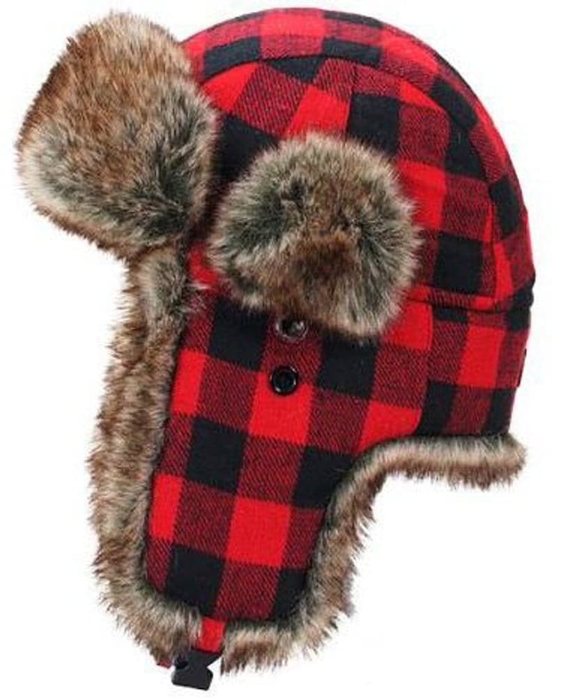 Flaps -talvihattu, musta/punainen, view: 0