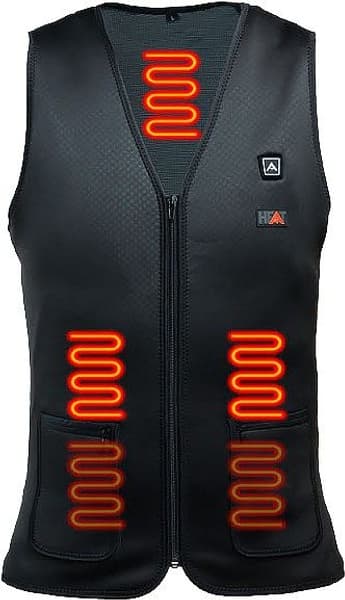 Heat Vest Thin V-Neck Powerbank Black, view: 1