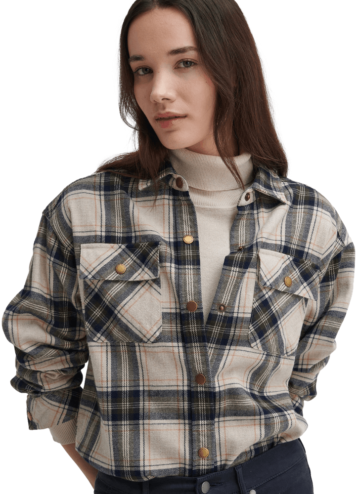 Highfield Check naisten paita, Sand, view: 1