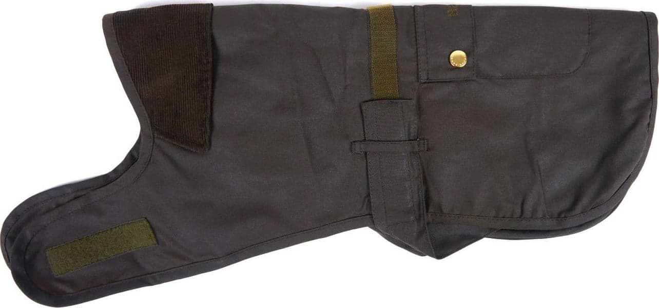2 in 1 Wax Dog Coat koiran takki, Olive/Brown, view: 0