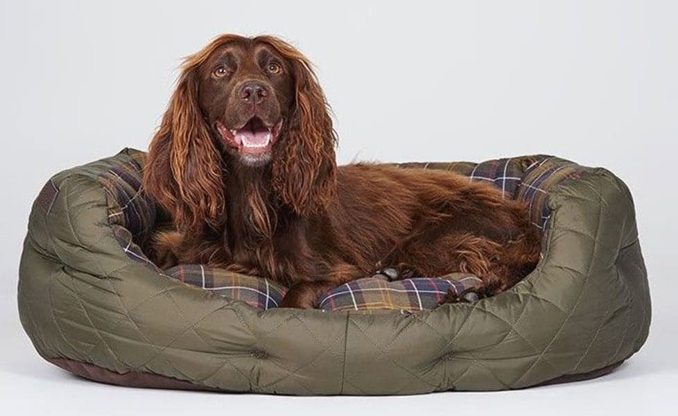 Quilted Dog Bed 30'' Olive, view: 5