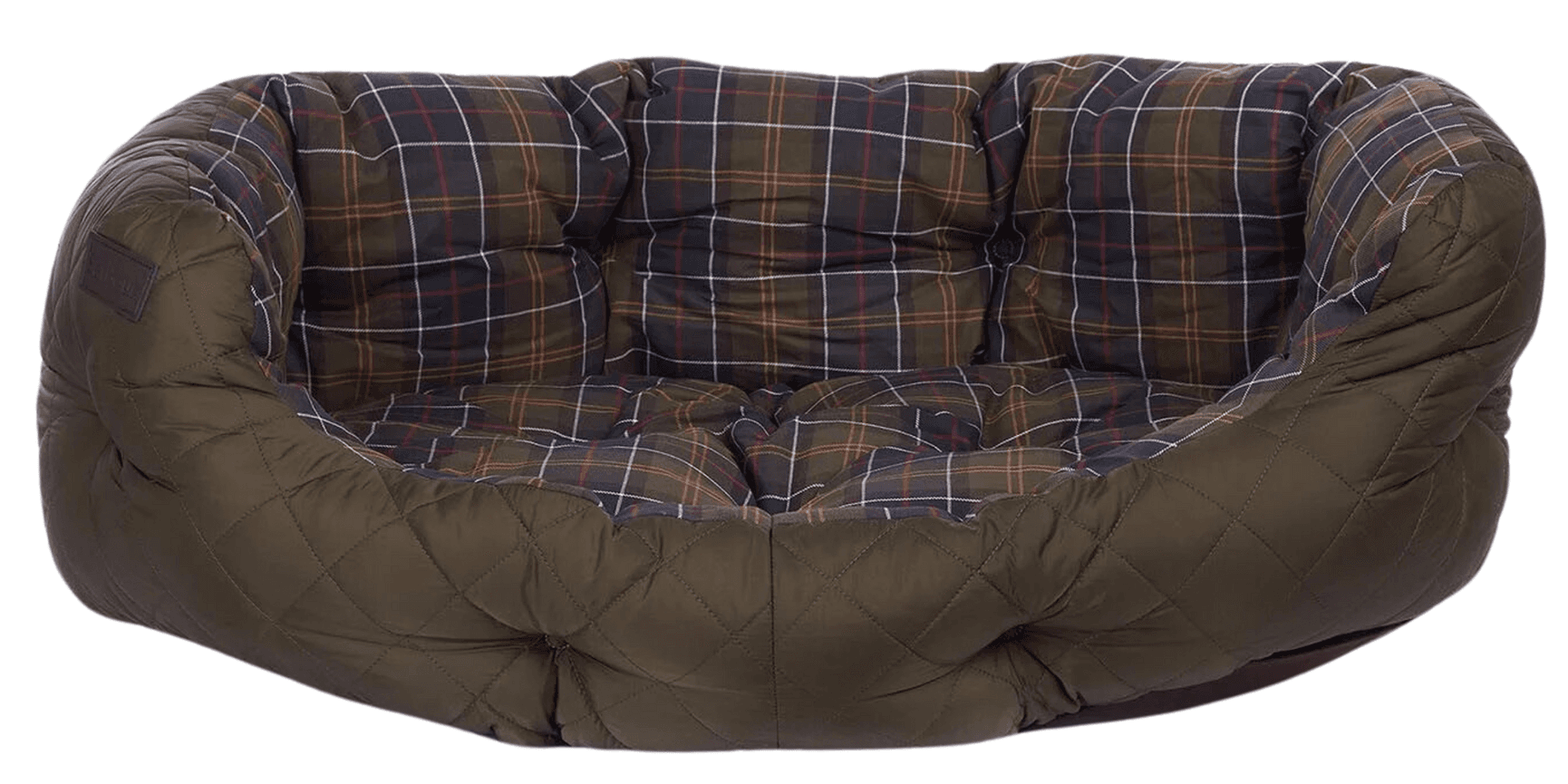 Quilted Dog Bed 35'' koiran peti, Olive, view: 0