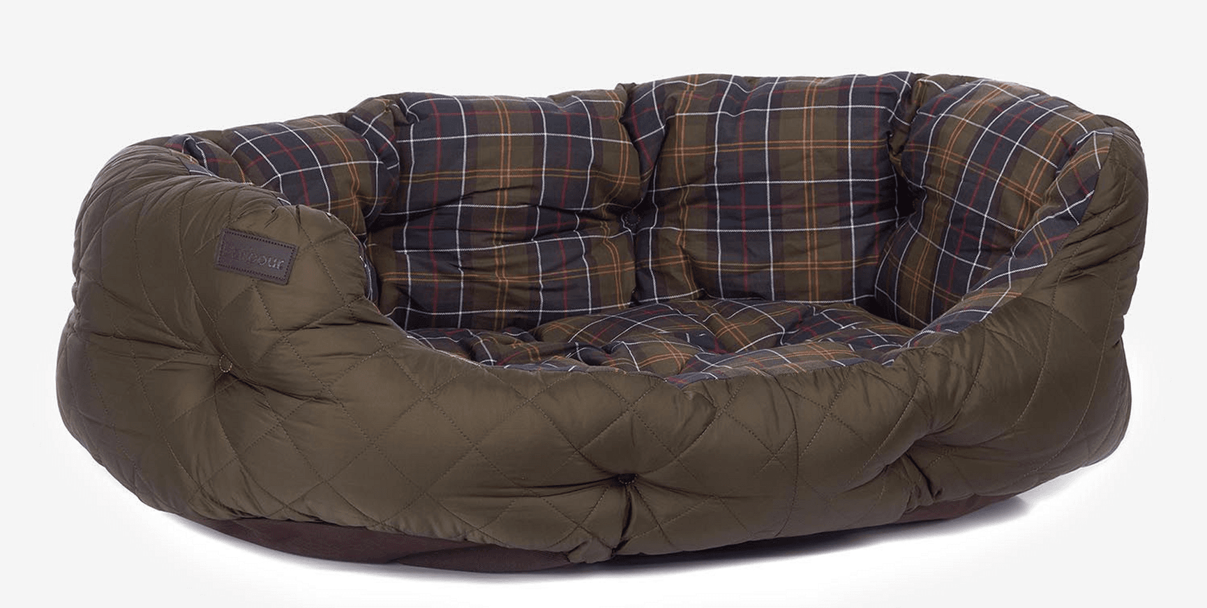 Quilted Dog Bed 35'' koiran peti, Olive, view: 1