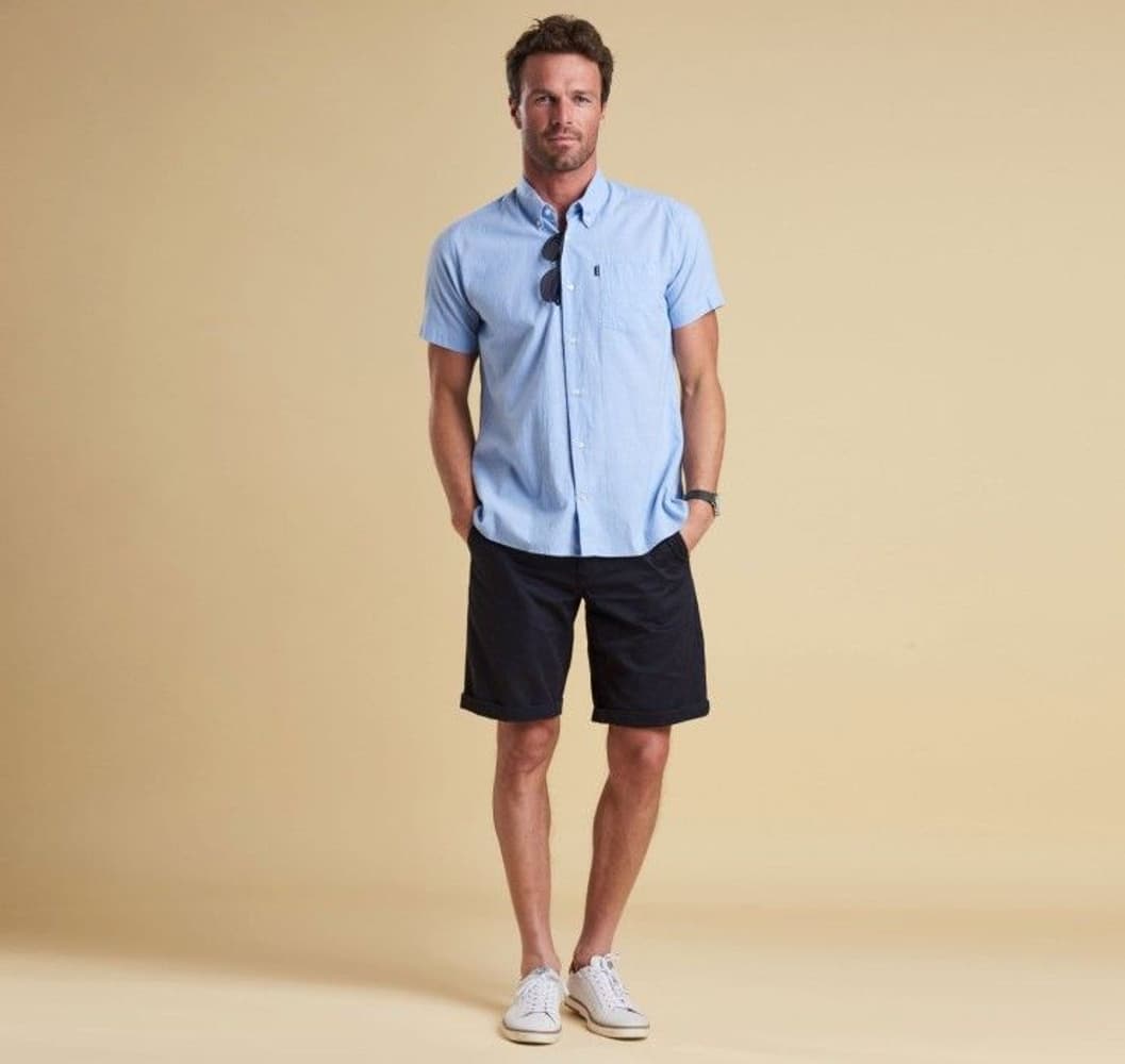 Casey S/S Shirt Tailored Fit -miesten paita, sininen, view: 5