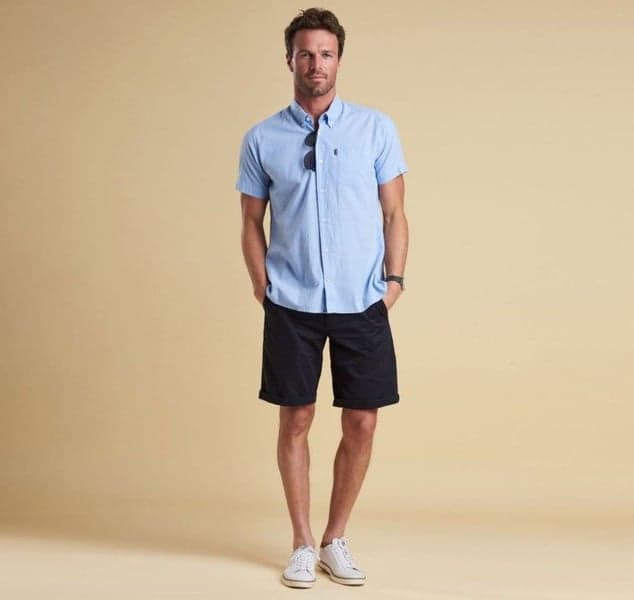 Casey S/S Shirt Tailored Fit -miesten paita, sininen, view: 5
