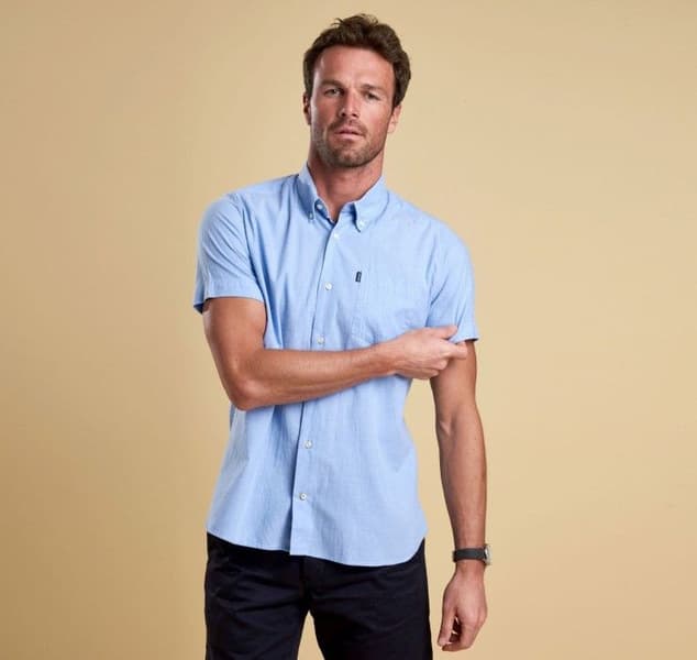 Casey S/S Shirt Tailored Fit -miesten paita, sininen, view: 3