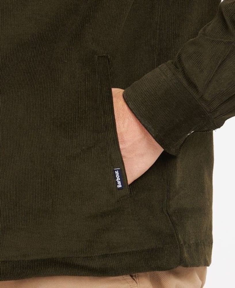 Cord Overshirt pitkähihainen paita, tummanvihreä, view: 3