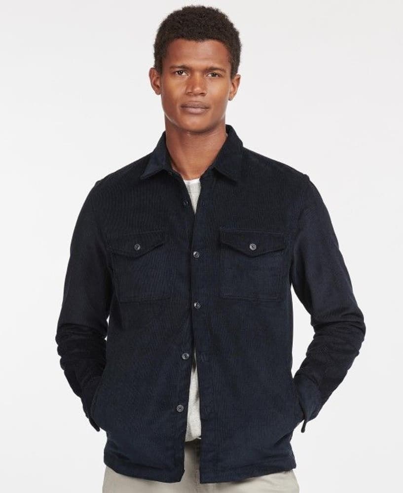 Cord Overshirt kauluspaita, tummansininen, view: 1