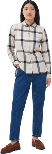 Moorland Shirt naisten puuvillapaita, Cloud/Gardenia Check, view: 4