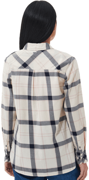 Moorland Shirt naisten puuvillapaita, Cloud/Gardenia Check, view: 3