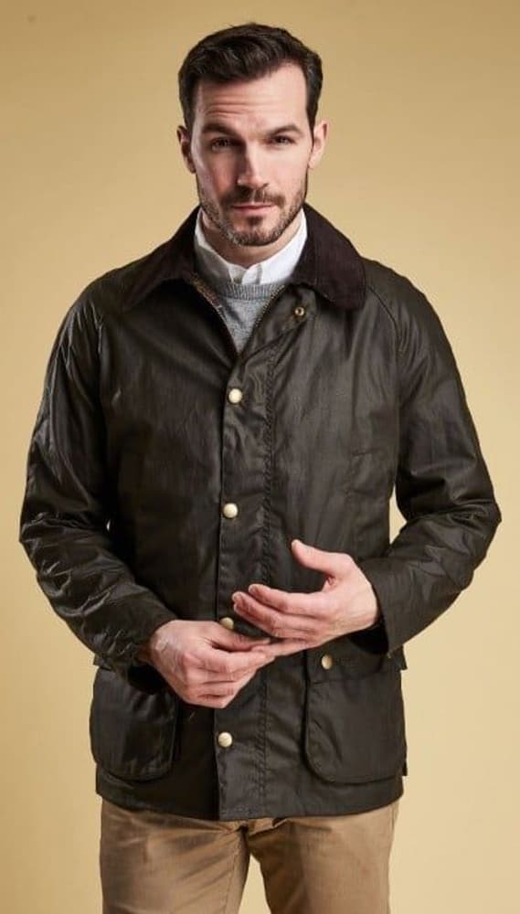 M's Ashby Wax Jacket Dark Olive, view: 2